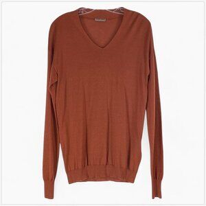 Bottega Veneta Mens 100% Cashmere Lightweight Knit V-Neck Pullover Sweater 48
